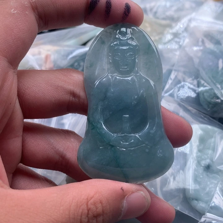 翡翠未镶嵌颈饰保真天然a货翡翠