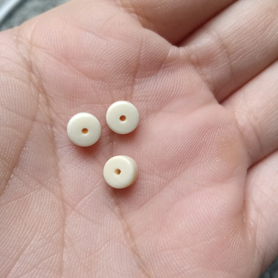 保真猛犸牙隔片文玩配饰DIY饰品手串配件