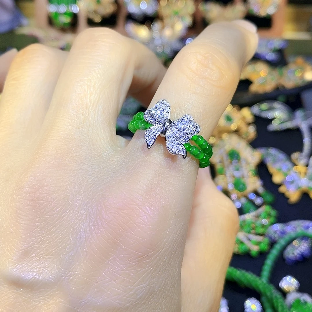 吊坠(不含链)银S925镶嵌翡翠