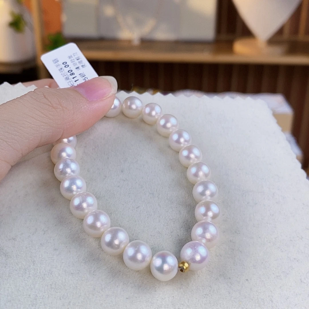 淡水珍珠手绳银S925镶嵌
