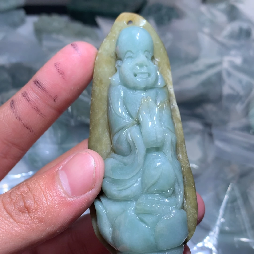 翡翠未镶嵌颈饰保真天然a货翡翠