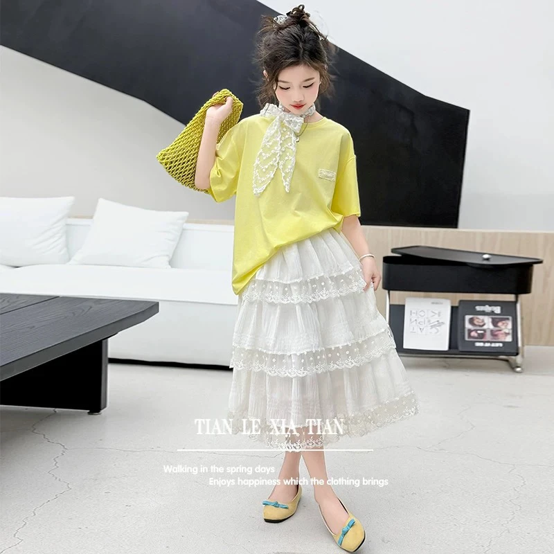 690哈哈家女童夏季洋气时髦高品质套装