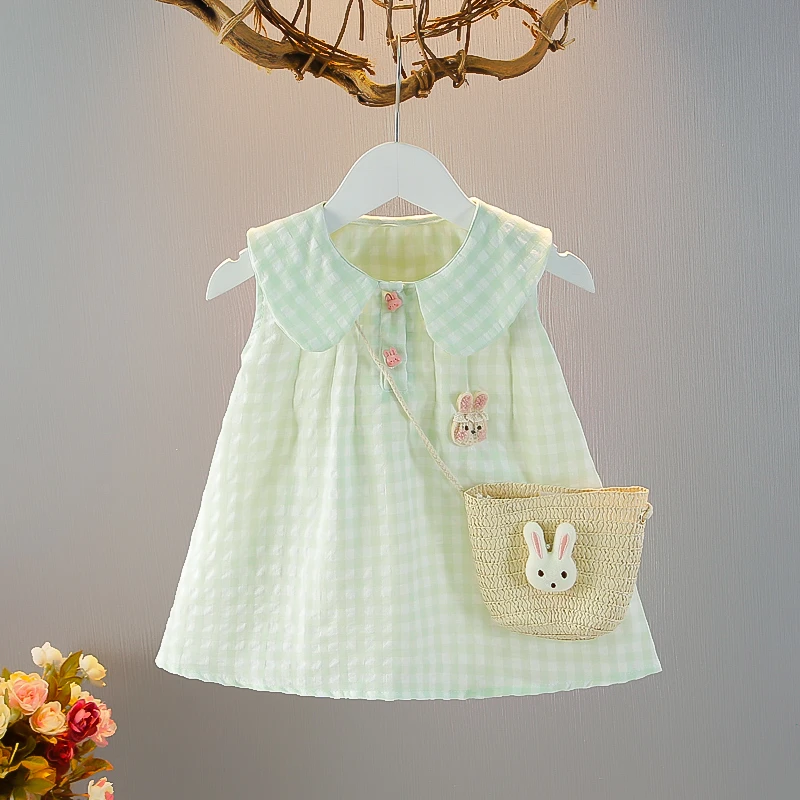 女童连衣裙夏装2025新款韩版无袖1岁3小女孩宝宝洋气夏天公主裙子