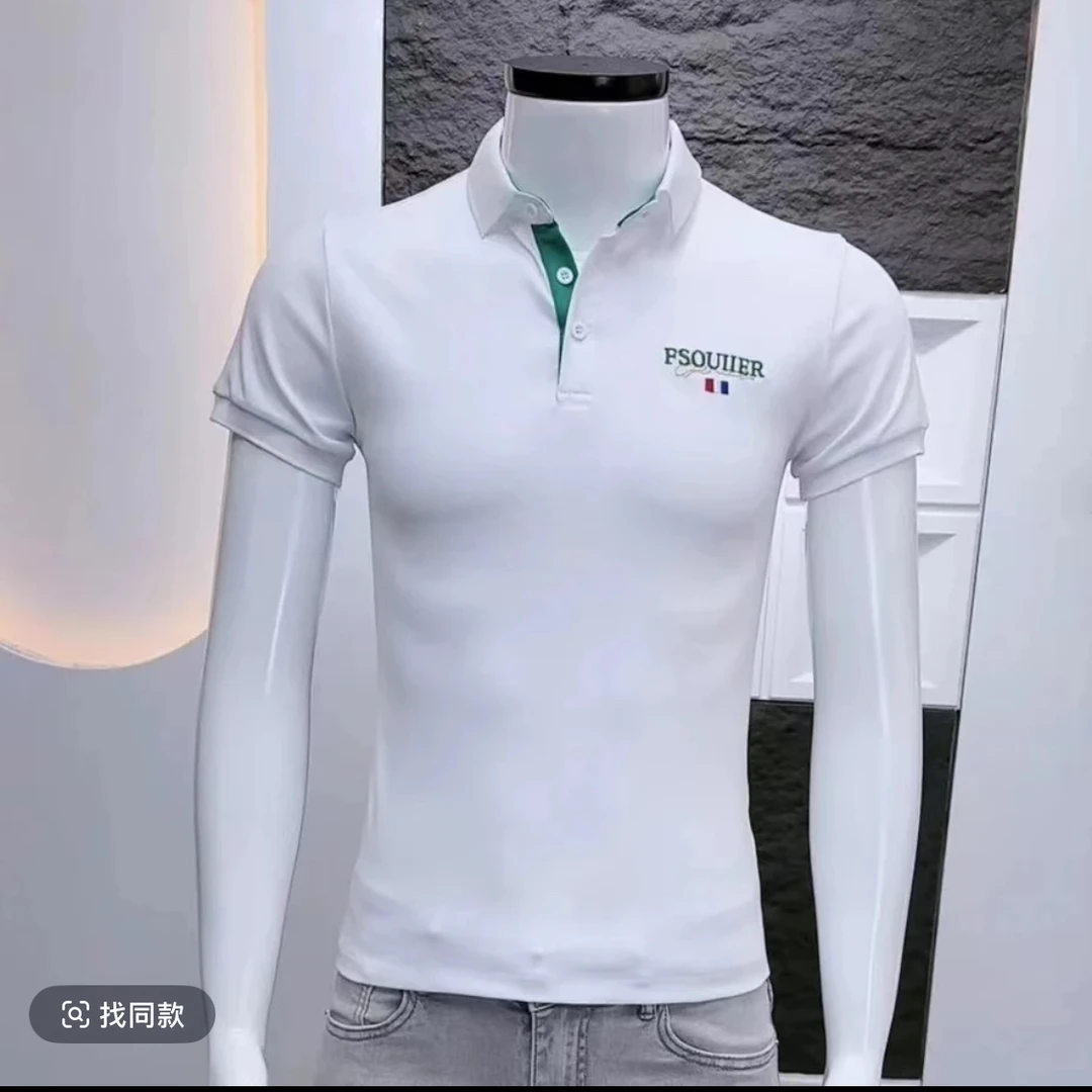 夏季新款男装时尚气质修身显瘦百搭洋气潮男穿搭短袖时尚潮男穿搭