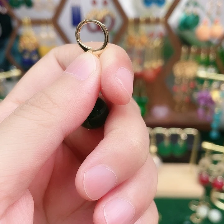 合金耳饰玛瑙/玉髓