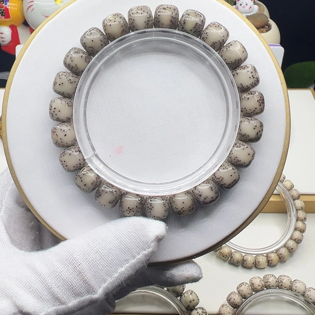 星月菩提手串全玉化冰糖10✖️9侧留白针尖星