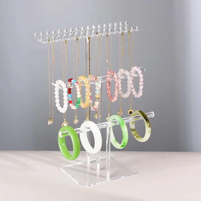 透明亚克力项链架家用大容量收纳首饰架挂手串架子摆摊饰品展示架