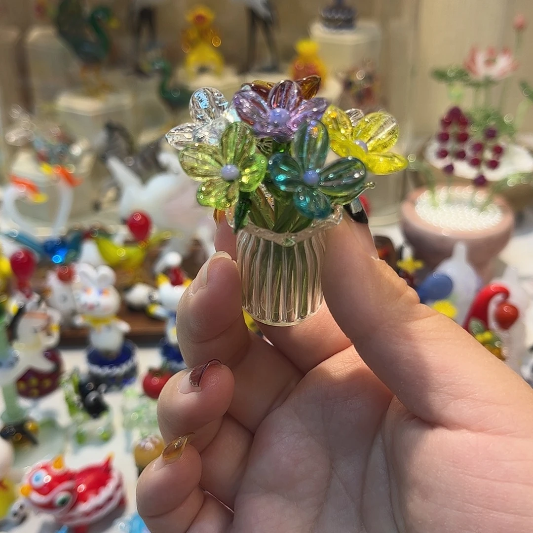 琉璃手工艺品小野花