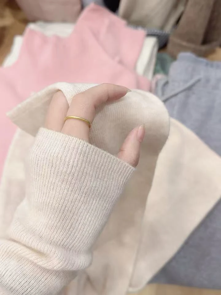 七言家# 香草米高支羊毛半高领云柔百搭打底衫@