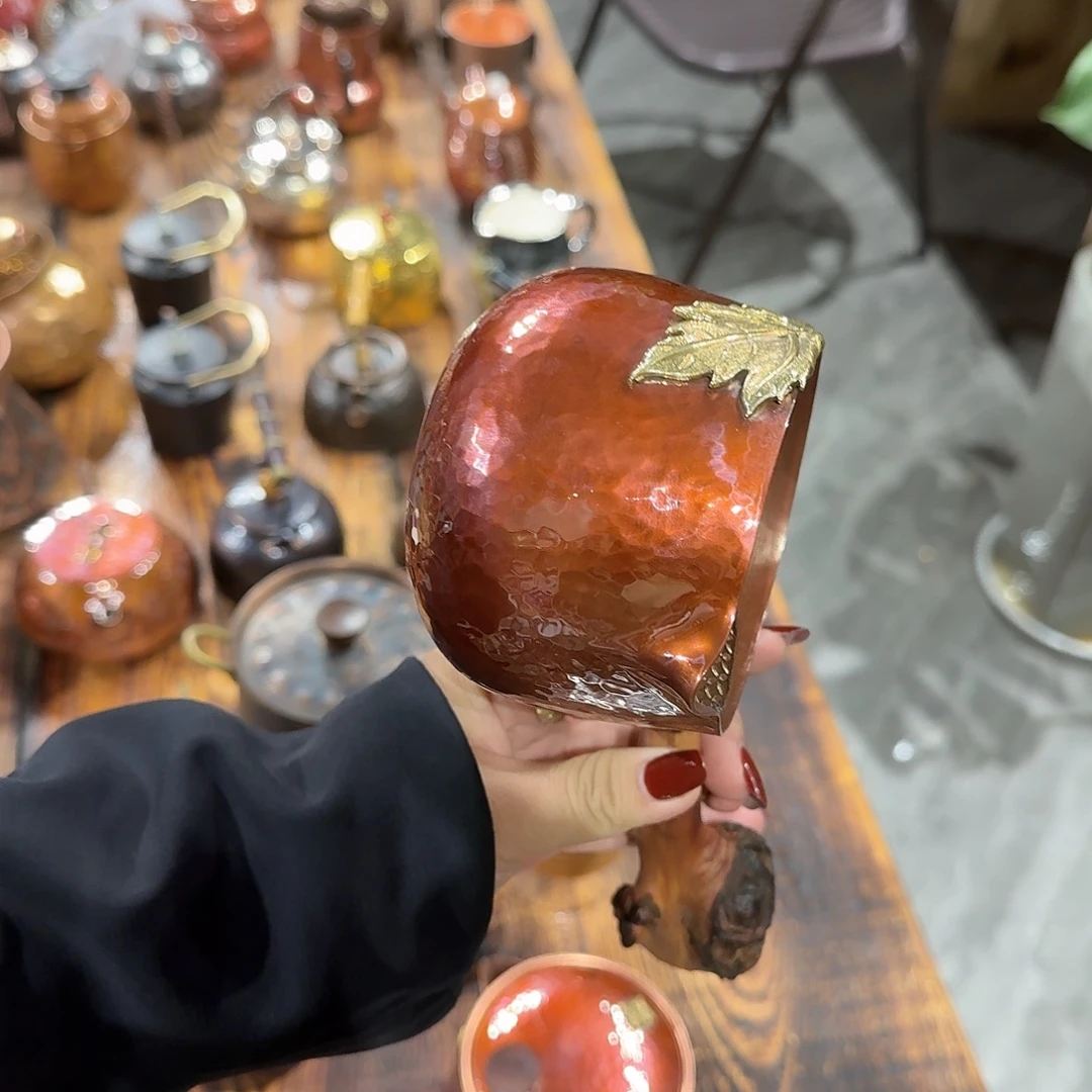 紫铜手工制作壶一个