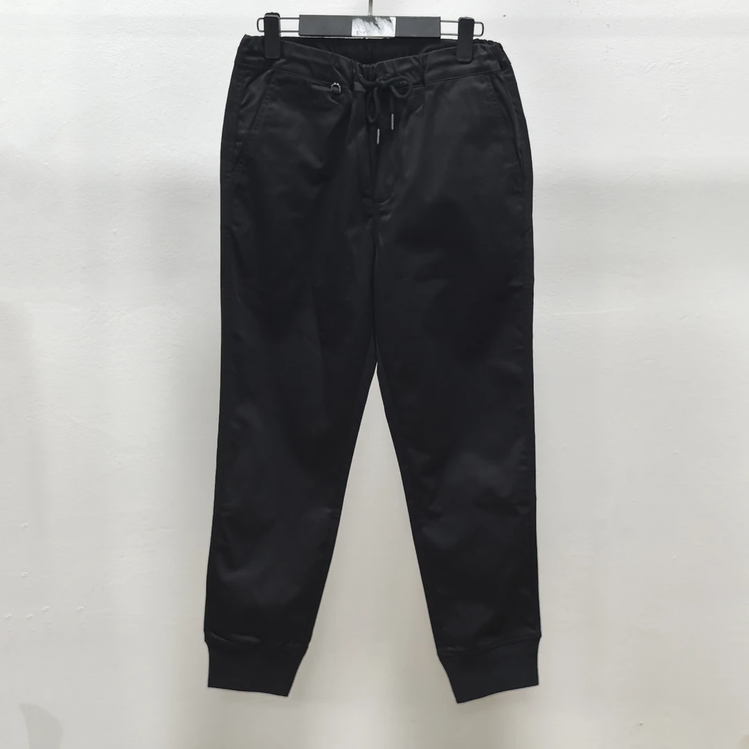 男士时尚舒适百搭黑色束口松紧休闲裤