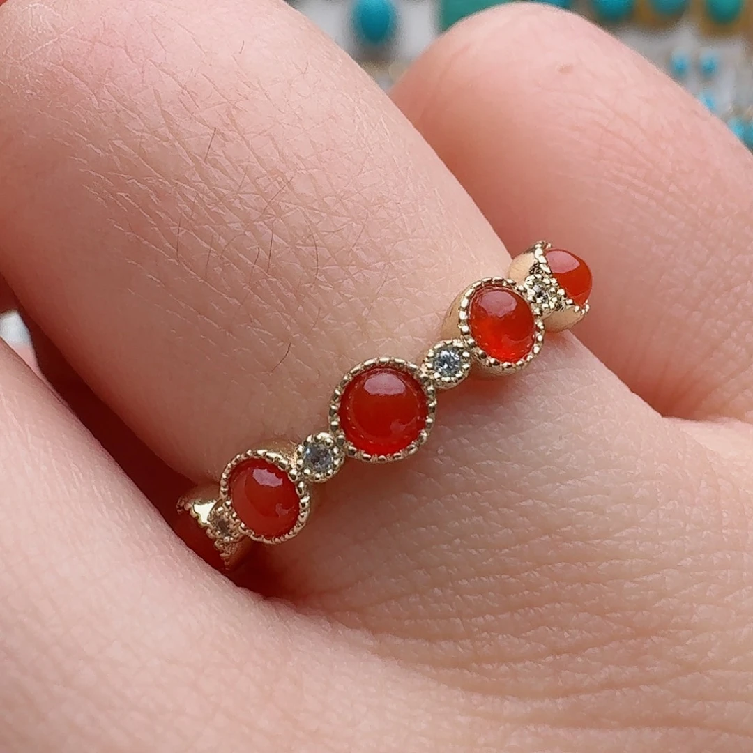 南红玛瑙未镶嵌戒指