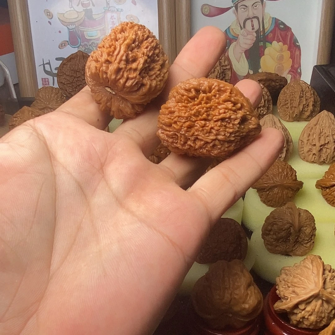 文玩核桃把件李*二蒜头