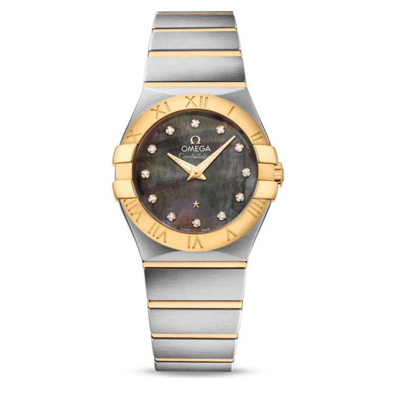 95新 Omega/欧米茄 星座27mm 黄金内钻经典女表