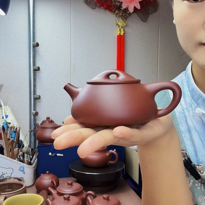 沉***养茶壶紫砂景舟石瓢半手微瑕，160毫升，底槽清