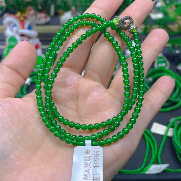 翡翠未镶嵌颈饰项链3.5