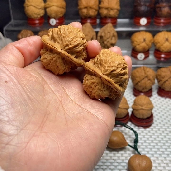 文玩核桃把件40碧波金蟾