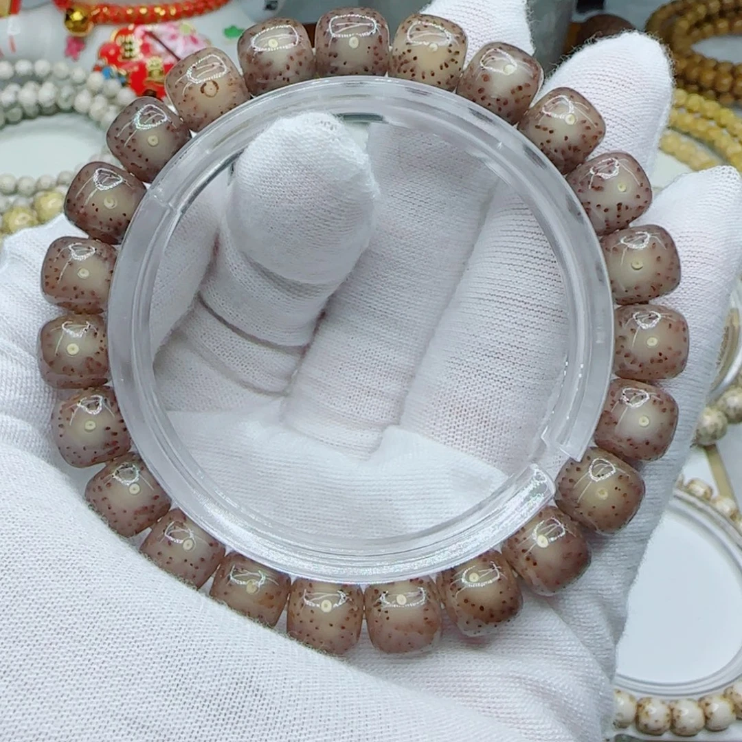 星月菩提手串粉冰果冻10×9一朵果a16