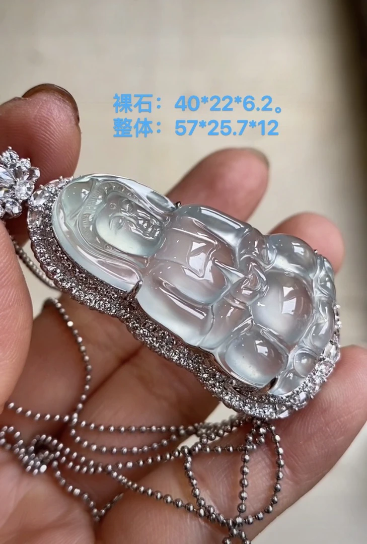 天然缅a，玻璃种女神观音精美大女王