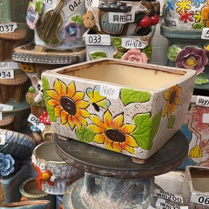 粗陶材质多肉花盆