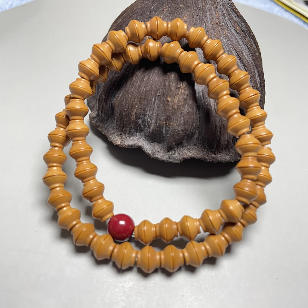 橄榄核7mm金饭碗搭配新款时尚通用款双圈手链（详情见细节图）