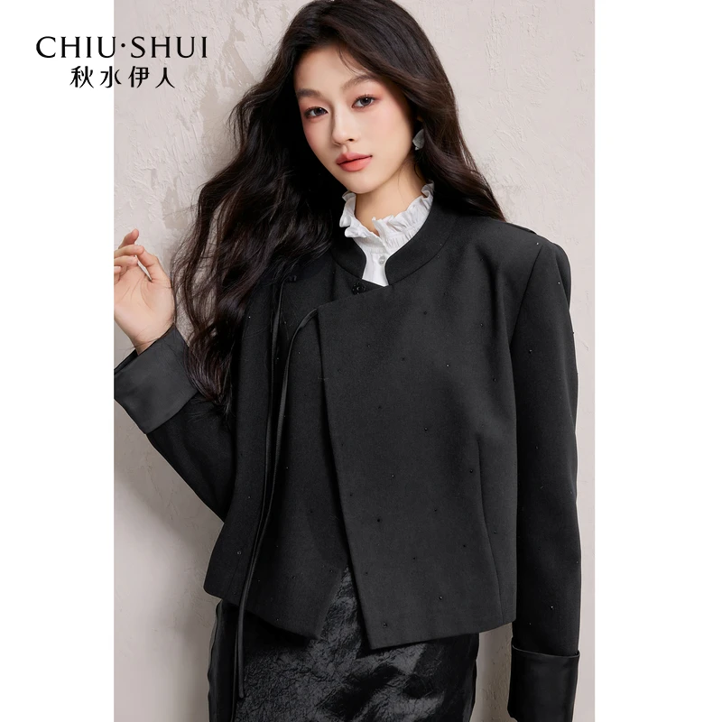 【岚岚专属】秋水伊人国风纯色短外套春季女慵懒感上625101A070129