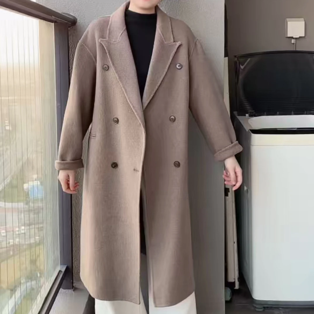 【铜铜专属】2025双面羊绒大衣女羊毛双面呢外套