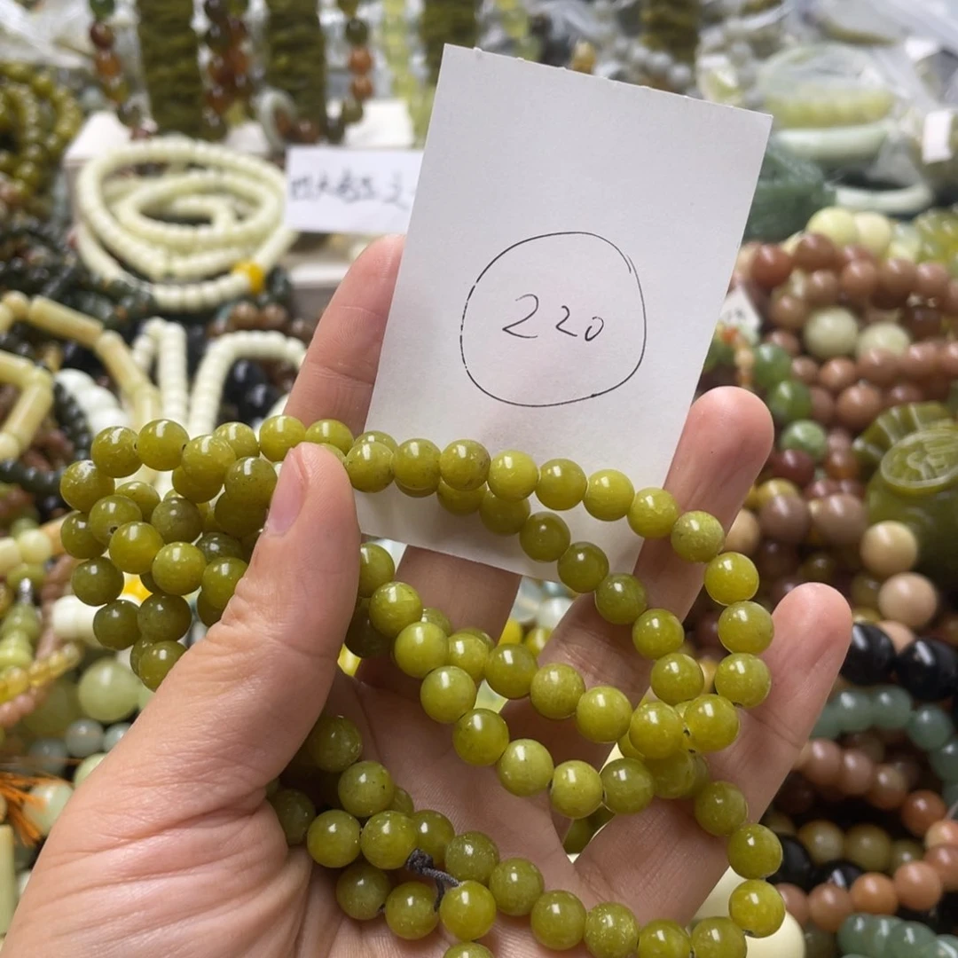 蛇纹石玉手链未镶嵌