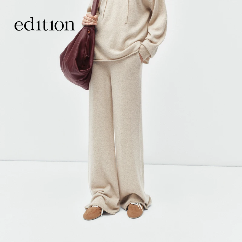 【E+云朵系列】edition高圆圆同款休闲毛织长裤#EBD3PAT033