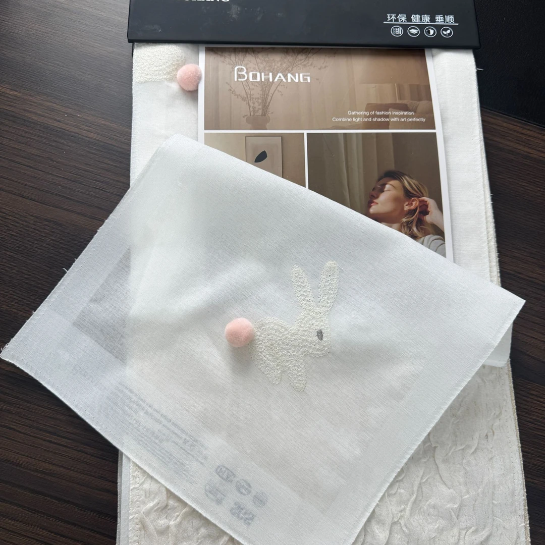 网红款原版窗纱 兔子南瓜布丁 牧羊格 波点 色卡买断不返