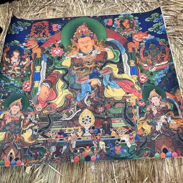 高端精品莲花生大士绘画类唐卡AA32