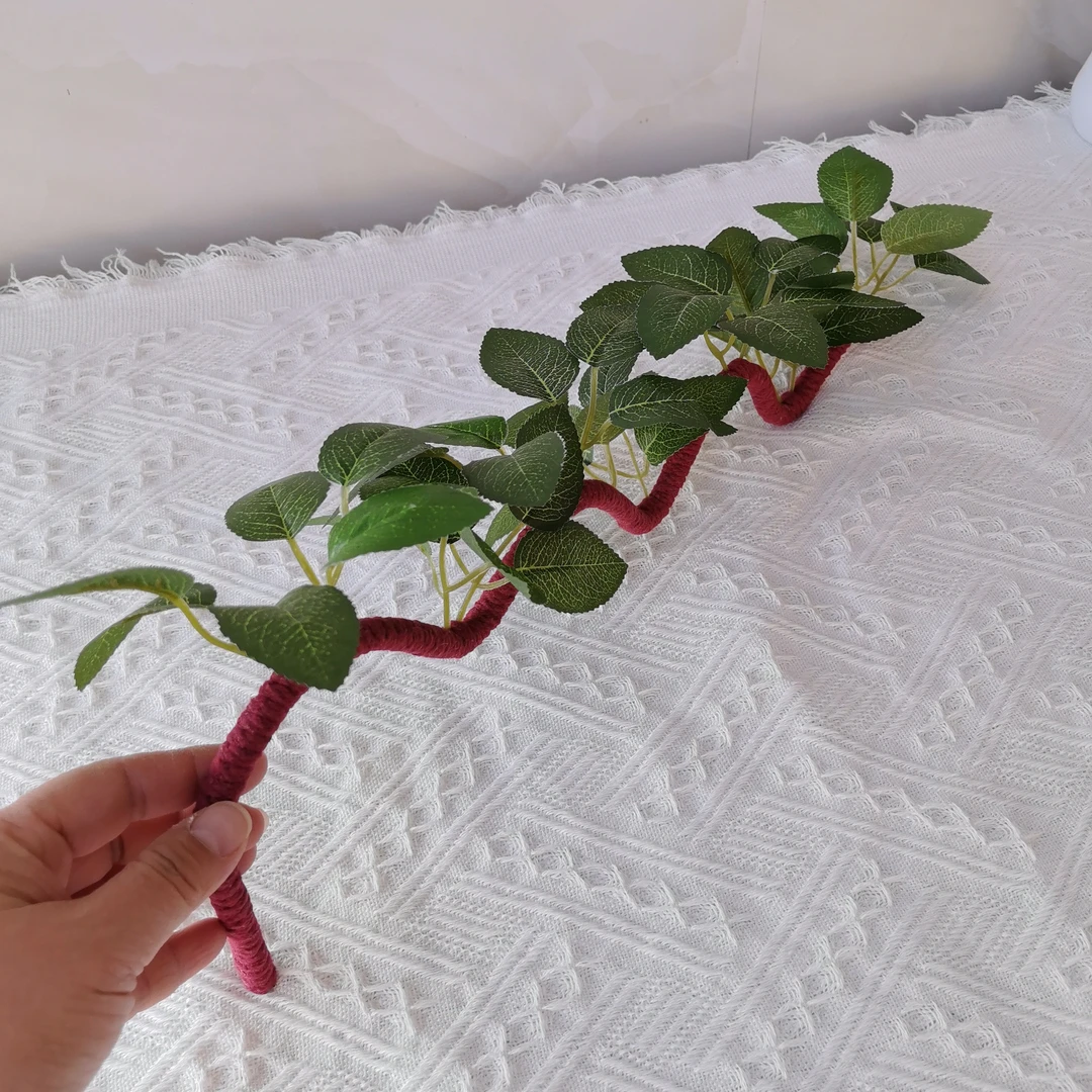 手工编织 葫芦藤条仿真叶子（藤条+叶子）