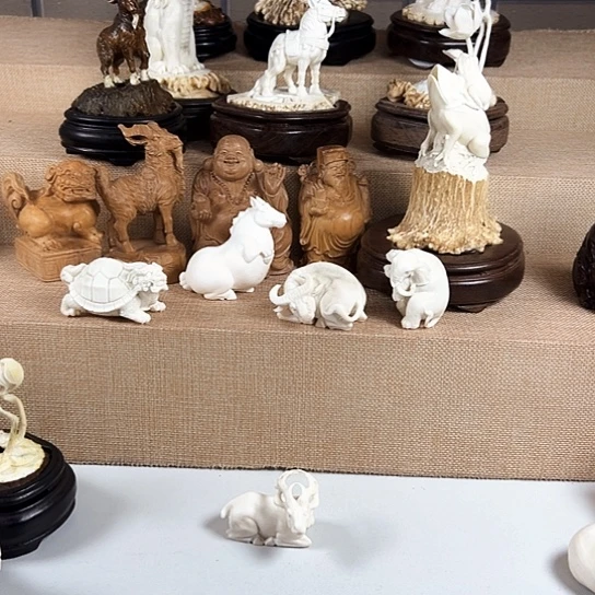 香榧木纯手工制作工艺制鹿角鹿