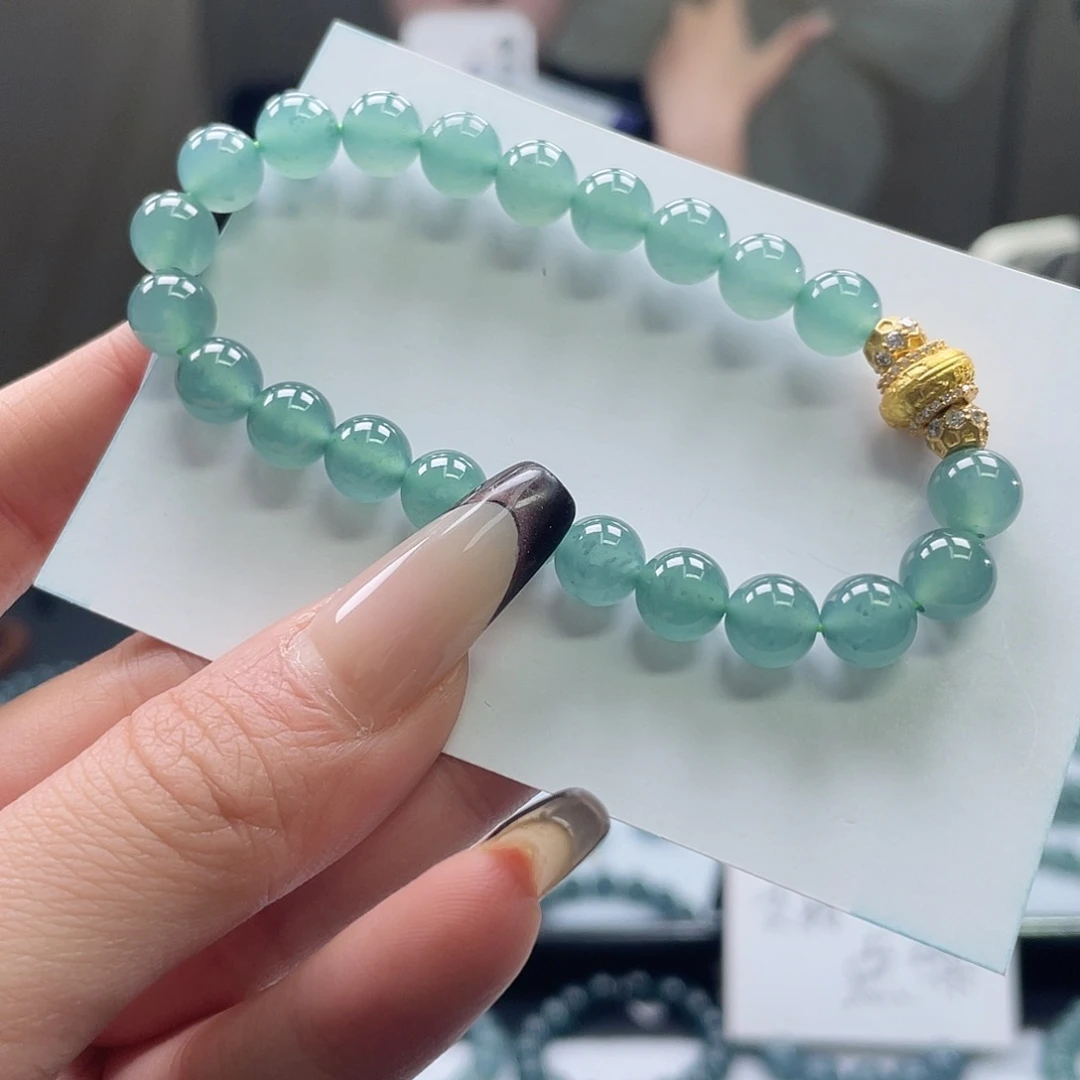 翡翠银S925镶嵌手链