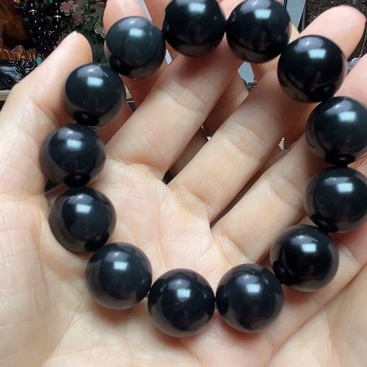 和田玉（墨玉）未镶嵌吊坠(赠链)卡18圆珠福利款