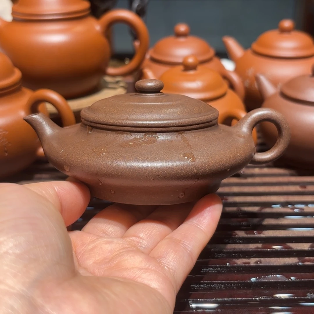 茶壶紫砂紫砂壶九十年代贡生矿虚扁115c c