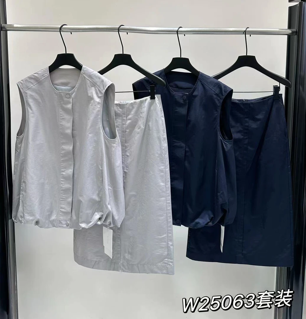 【IT.MAX】时尚休闲百搭宽松外穿无袖衬衫简约套装W25063