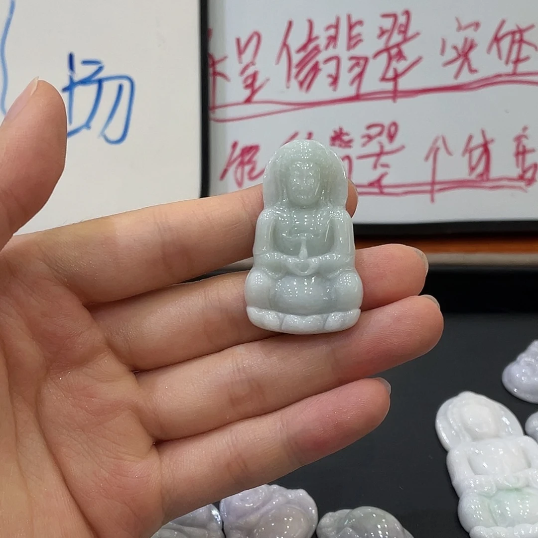 翡翠未镶嵌项链种水观音