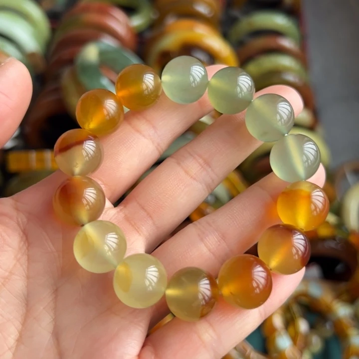 蛇纹石玉未镶嵌手链