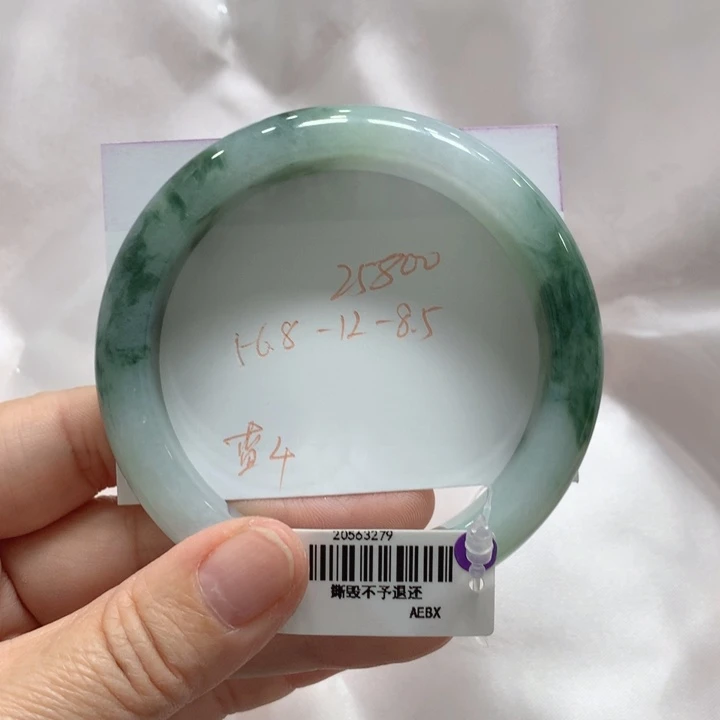 翡翠未镶嵌手镯蓝花4