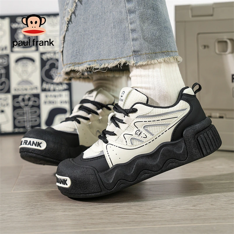 大嘴猴2025春季新款开口笑板鞋女鞋休闲百搭小众厚底增高网面透气