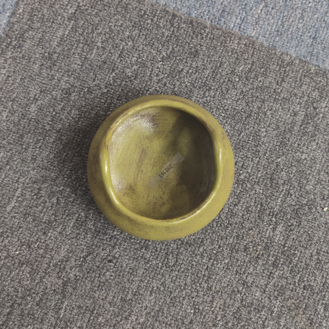 古陶瓷茶叶末三足双耳鼎