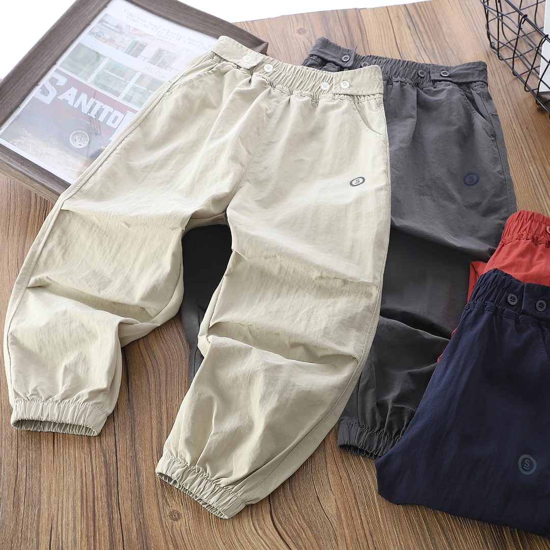 速干透气2025儿童夏季薄款防蚊裤中大童户外运动长裤男童休闲裤子