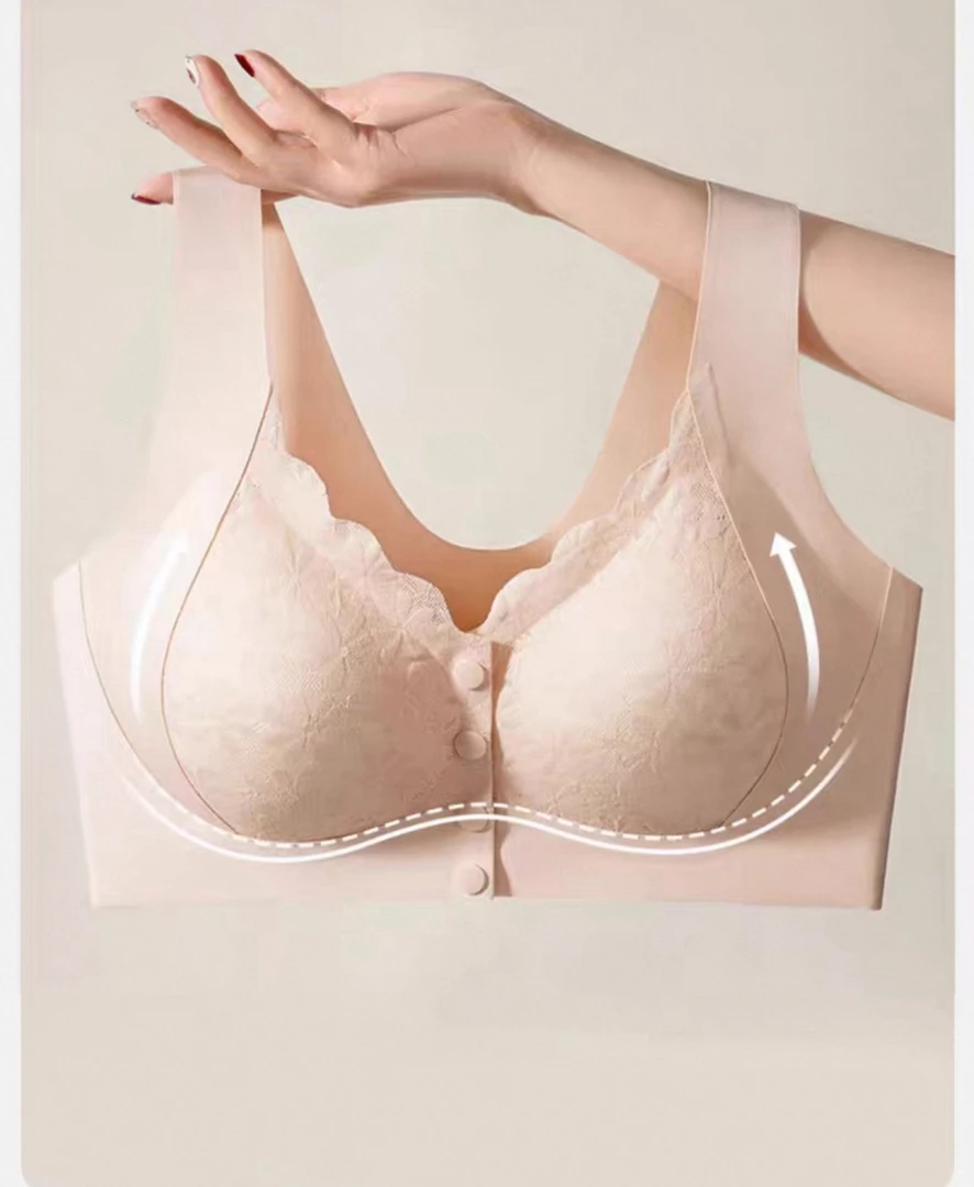 中老年前扣美背文胸升级版7A健康舒适前开扣妈妈便捷内衣