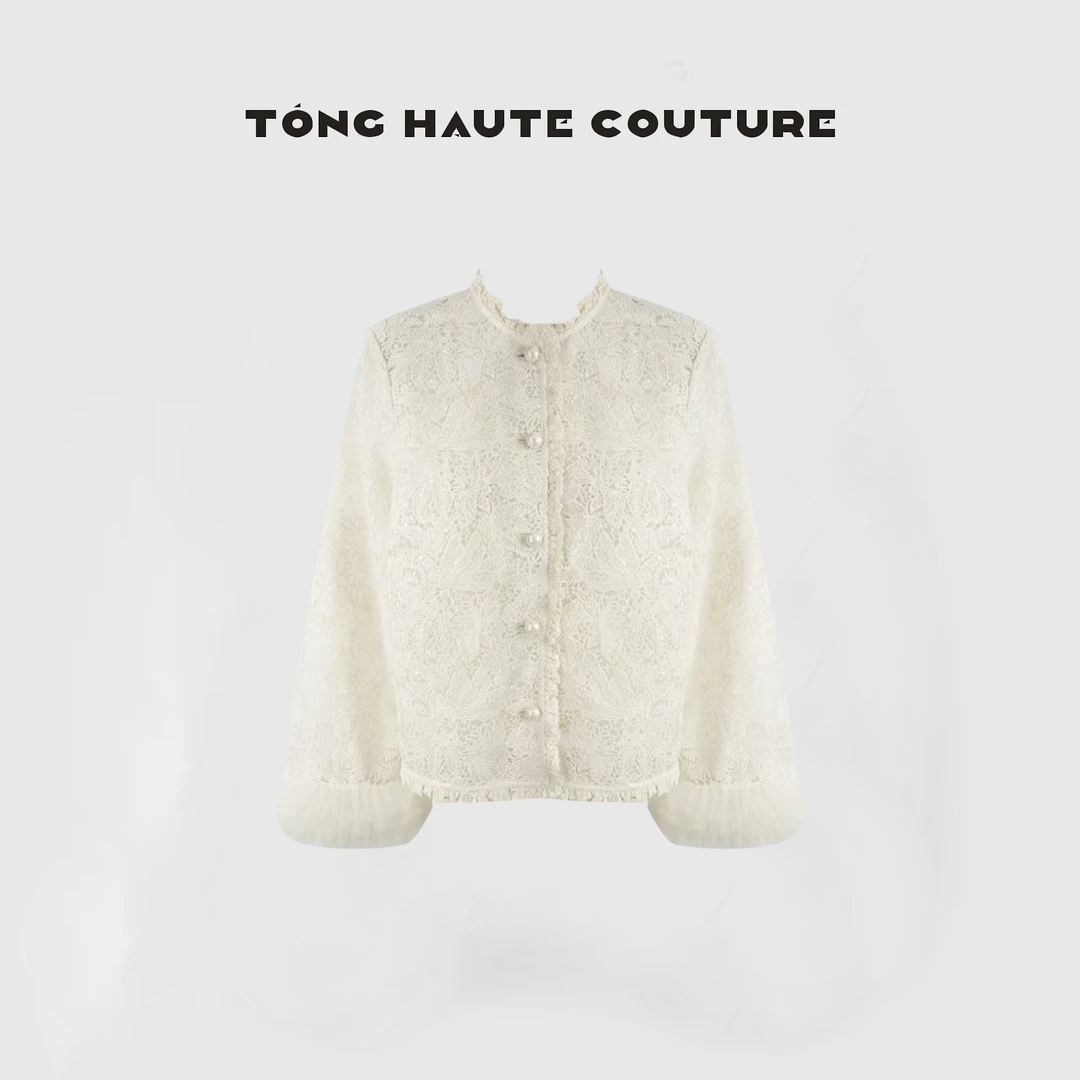 【温柔的云】25年早春轻奢时尚高级感蕾丝边外套YW085