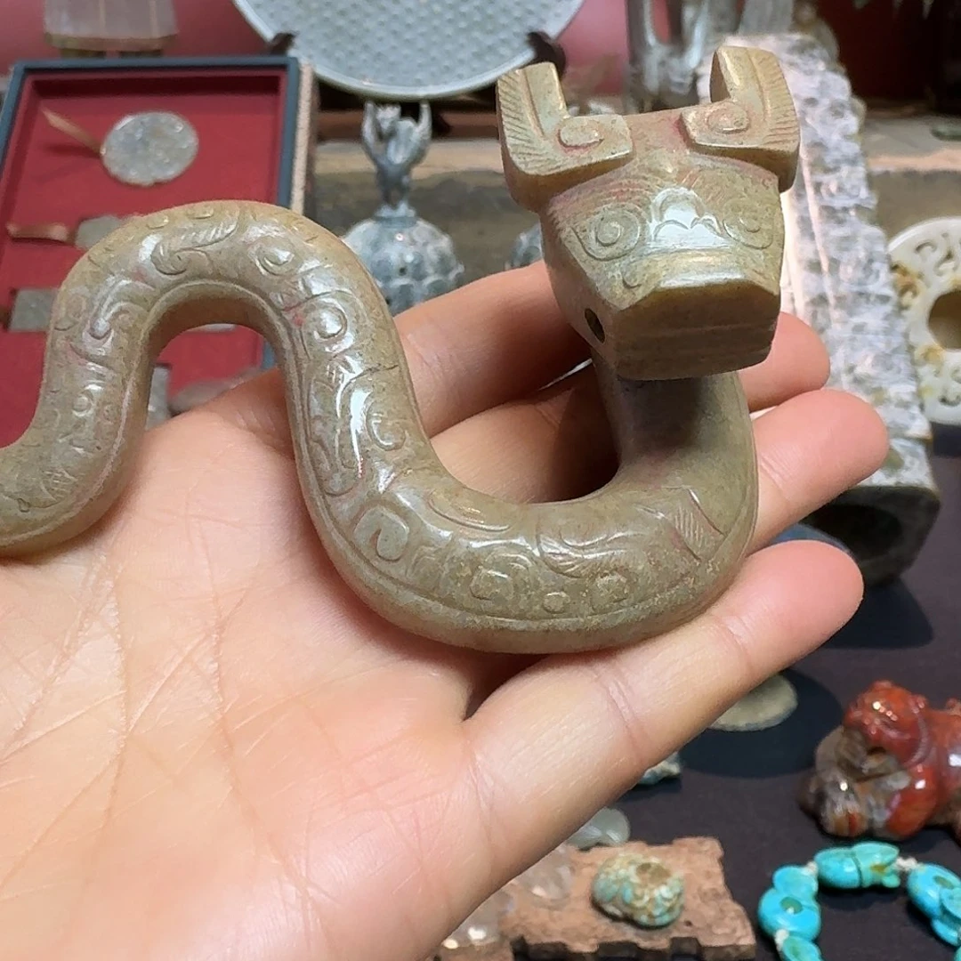 大***哥和田玉未镶嵌挂件