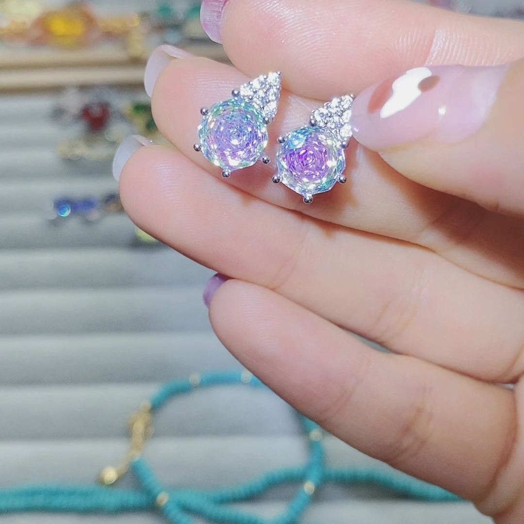 【闪购商品】托帕石耳饰银S925镶嵌