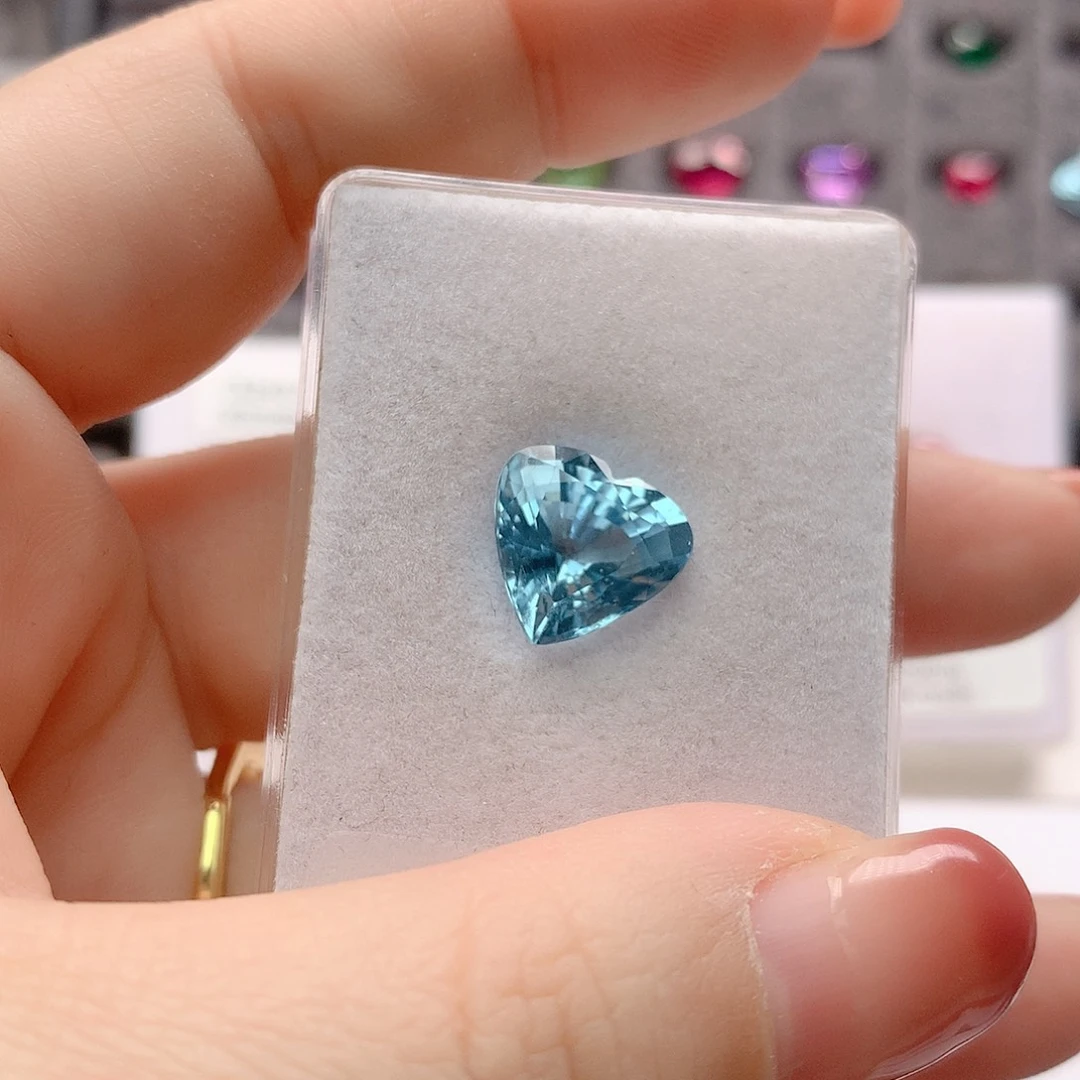 海蓝宝石裸石未镶嵌天然海蓝宝，5.305ct