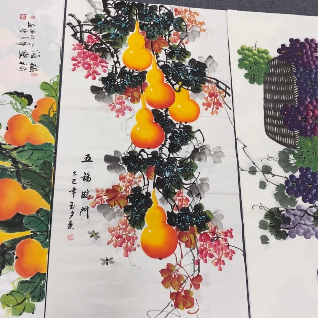 国画尺寸140✖️70四尺纯手绘画