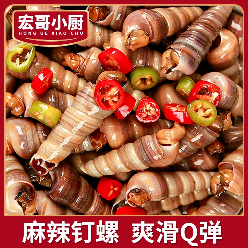 宏哥小厨【顺丰包邮】麻辣钉螺捞汁小海鲜小吃凉拌菜开袋即食罐装